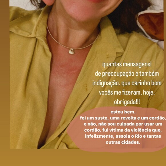 Mulher de William Bonner agradeceu o carinho dos seguidores após ser vítima de violência