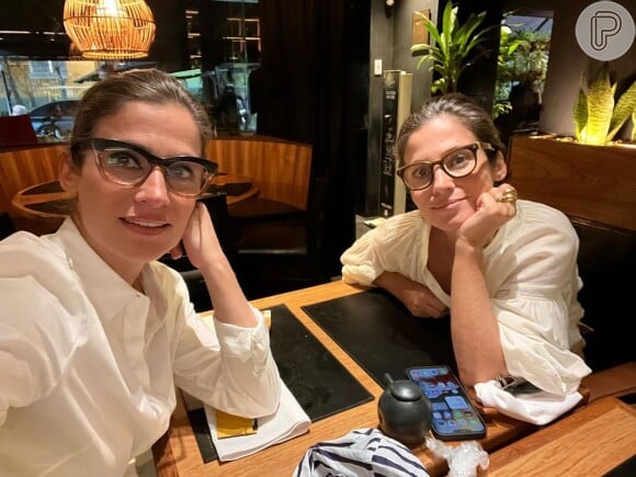 Renata Vasconcellos e Lanza Mazza: público sempre tem dificuldade de diferenciar as duas irmãs