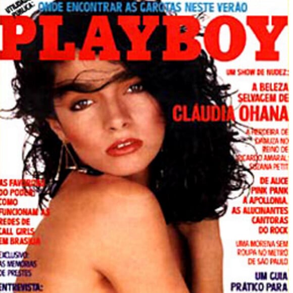 Fotos de Claudia Ohana na Playboy fizeram história, não apenas pela beleza, mas, também, pela grande quantidade de pelos pubianos que a estrela trazia