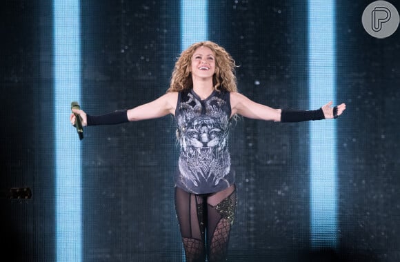  Shakira fazendo show no Madison Square Garden em 2018