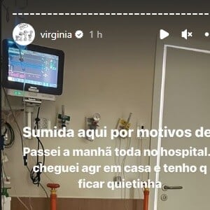 Virgínia Fonseca precisou ir ao hospital após passar mal pela manhã