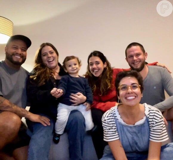 Tati Machado e sua família no começo da sua mudança para São Paulo, a jornalista é natural do Rio de Janeiro.