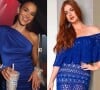 Vestido azul royal virou uma tendência no mundo da moda e foi bem utilizado entre as famosas como Bruna Marquezine e Marina Ruy Barbosa.