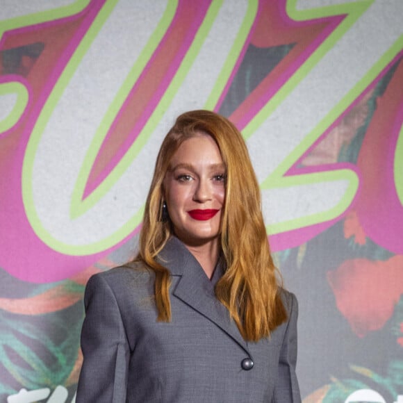 Marina Ruy Barbosa usou um modelo de inverno da coleção Ferragamo Fall 2023