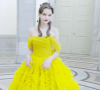 O vestido de noiva inspirado em 'Bela e a Fera' é praticamente um clássico da animação que aposta na cor amarela e modelo do vestido onde pode deixar as alças caída ou não.
