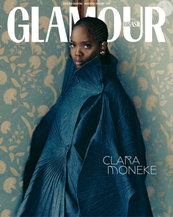 Clara Moneke é capa da revista Glamour Brasil em agosto