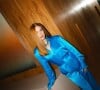 Marina Ruy Barbosa decidiu apostar com tudo na cor azul para ir ao 'Fantástico'