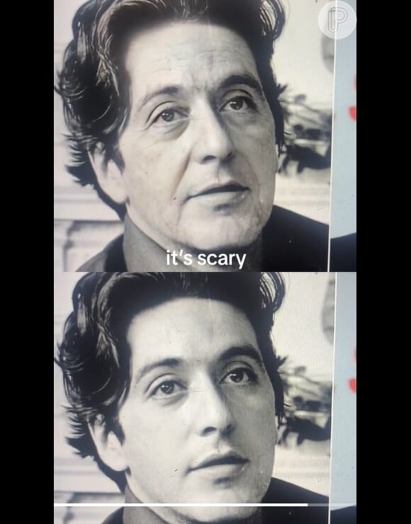 Até que o Al Pacino ficou bem com o filtro de envelhecimento do TikTok, né?