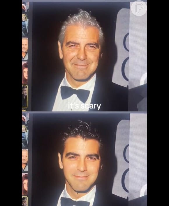 Com filtro de envelhecimento do TikTok ou não, George Clooney continua muito charmoso!