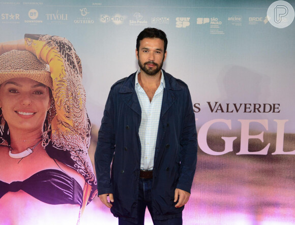 Sérgio Marone esteve na pré-estreia do filme 'Ângela' em 15 de agosto de 2023 em shopping do Rio de Janeiro
