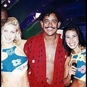 Scheila Carvalho na década de 1990, com Cumpadre Washington e Sheila Mello