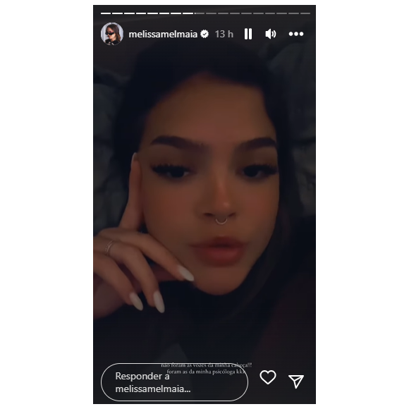 Mel Maia acabou aconselhando seus seguidores a não se sentirem culpados por estar com os amigos