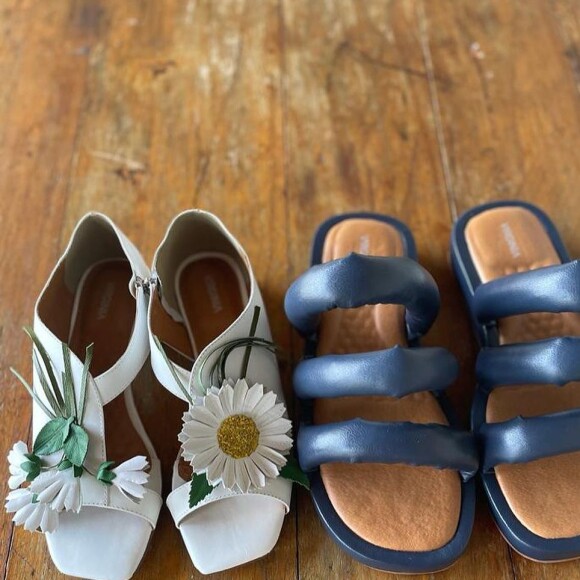 Os detalhes dos calçados de Erika Januza e Jose Junior para seu noivado