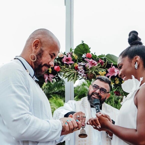 Erika Januza faz festa de casamento com Jose Junior, fundador do 'AfroReggae' no Rio de Janeiro