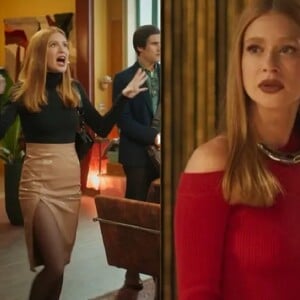 Marina Ruy Barbosa e figurinista de 'Fuzuê' trocaram figurinhas para looks de Preciosa