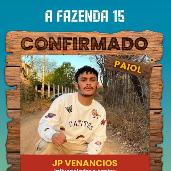 'A Fazenda 2023': o influenciador JP Venâncios está no Paiol