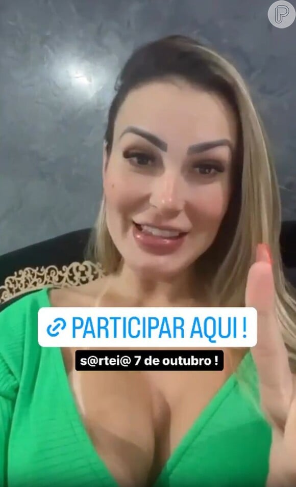 Andressa Urach revelou que o ganhador da rifa vai passar um dia com ela