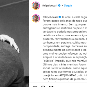 Carla Diaz e Felipe Becari terminaram o namoro em julho deste ano