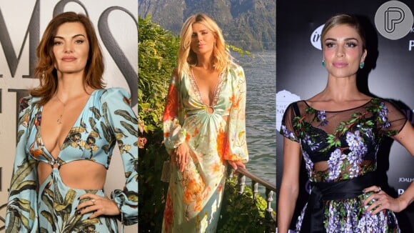 Vestido floral: Carolina Dieckmann, Grazi Massafera e famosas usam look IDEAL para casamento ao ar livre. Fotos!