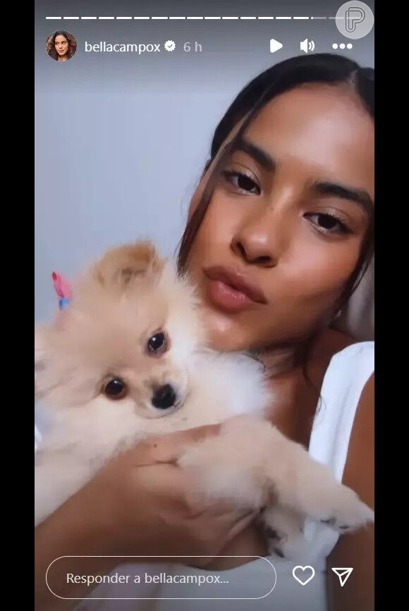 Antes do término, MC Cabelinho deu para Bella Campos uma cachorrinha que foi batizada como Zoe