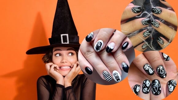 Unhas de Halloween: 15 nail arts em preto e branco para dar um ar criativo e horripilante a qualquer produção