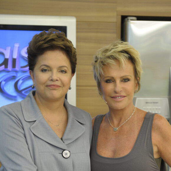 Ana Maria Braga recebeu a então presidente Dilma Rousseff no 'Mais Você'