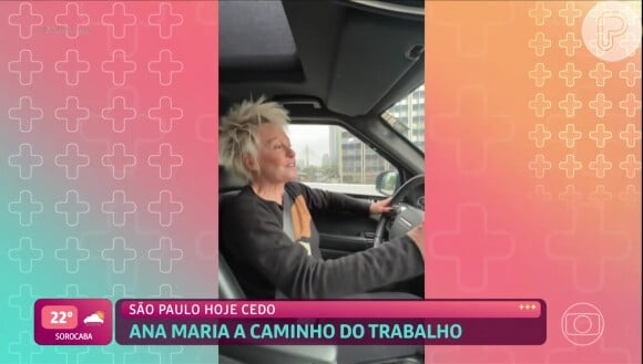 Ana Maria Braga iniciou o programa de um jeito diferente, mostrando como é sua chegada na TV Globo pela manhã para comandar a atração