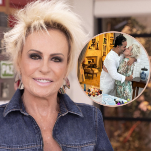 Ana Maria Braga surgiu em um momento de intimidade ao lado do namorado, Fábio Arruda
