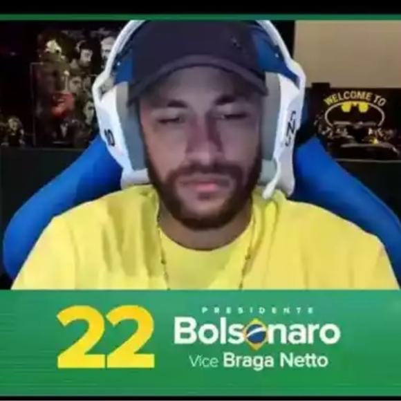 Neymar chegou a participar de uma live para ajudar na campanha do ex-presidente Jair Bolsonaro