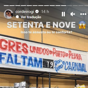 Giovana Cordeiro foi experimentar o croqui da sua fantasia de carnaval e fez mistério no Instagram