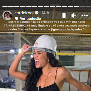 Giovana Cordeiro vai fazer sua estreia na Marques de Sapucaí em 2024 pela escola Porto da Pedra