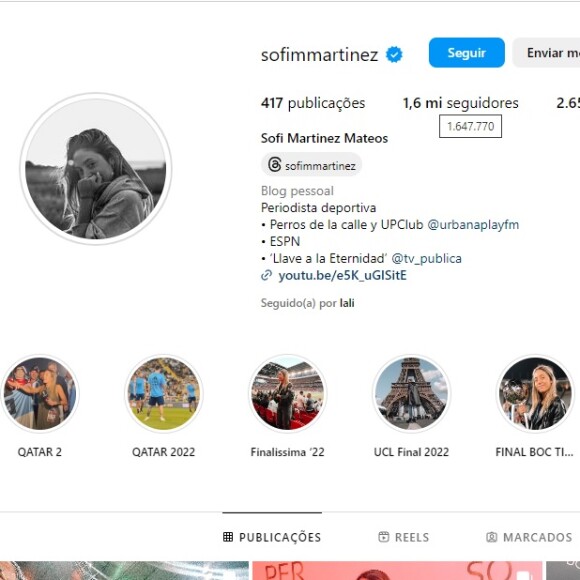 Jornalista apontada como pivô de Messi e Antonella ganhou mais de 40 mil seguidores em menos de um mês