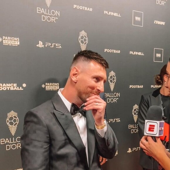 Troca de olhares entre Sofía Martínez e Messi teria desencadeado rumores de affair