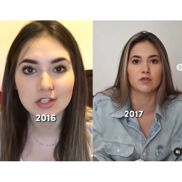 Antes e depois de Virginia antes da fama fez uma comparação em como ela estava em 2016 e 2017