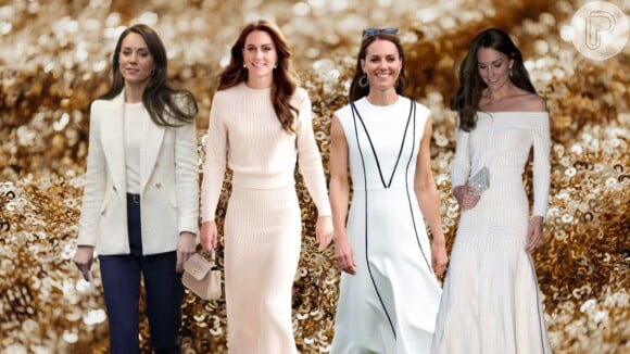 Essas 17 vezes que Kate Middleton acertou usando branco vão inspirar o seu look de Réveillon para receber 2024