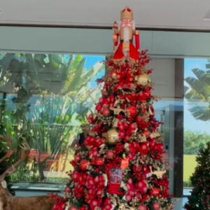 Decoração de luxo do Natal em mansão de Neymar tem Mavie na árvore