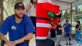 Decoração de luxo para Natal em mansão de Neymar tem Mavie na árvore e Papai Noel gigante. Veja fotos!