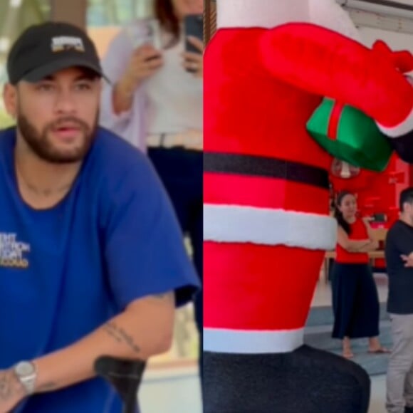 Decoração de luxo para Natal em mansão de Neymar tem Mavie na árvore e Papai Noel gigante