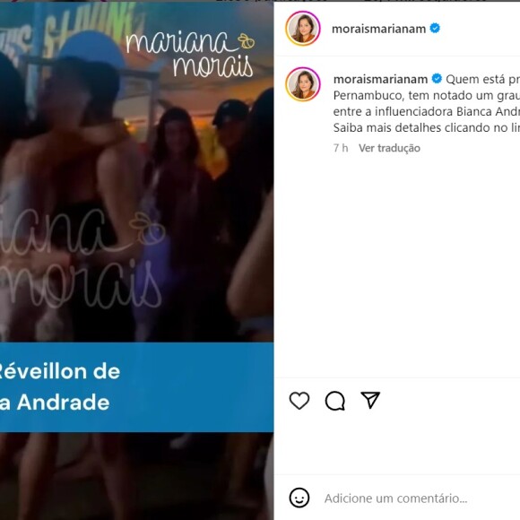 Vitória Strada e Bianca Andrade foram flagradas agarradas em festa de fim de ano