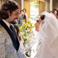 'Terra e Paixão': Casamento de Anely e Natercinho tem look noiva à la Madonna, tentativa de assassinato e proposta maluca