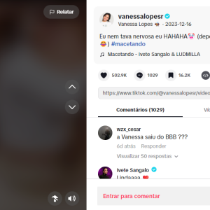 Antes de entrar no 'BBB 24', Vanessa Lopes era conhecida por sua influência no TikTok