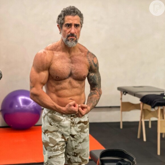 Marcos Mion, inclusive, tem um perfil fitness no Instagram com mais de 345 mil seguidores