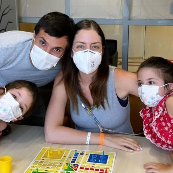 Internada com leucemia, Fabiana Justus recebeu a visita dos filhos, Sienna, Chiara e Luigi em hospital nesta segunda-feira 29 de janeiro de 2024