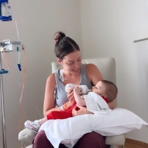 Com leucemia, Fabiana Justus deu mamadeira ao filho de 5 meses pela primeira vez