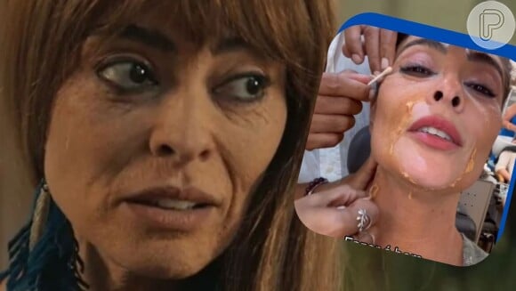Juliana Paes mostrou vídeo retirando a polêmica maquiagem de Jacutinga da novela 'Renascer'