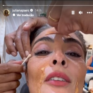 Juliana Paes brincou ao retirar a maquiagem de Jacutinga da novela 'Renascer': 'O Auri (Mota, caracterizador) propôs um 'rejulhecimento''