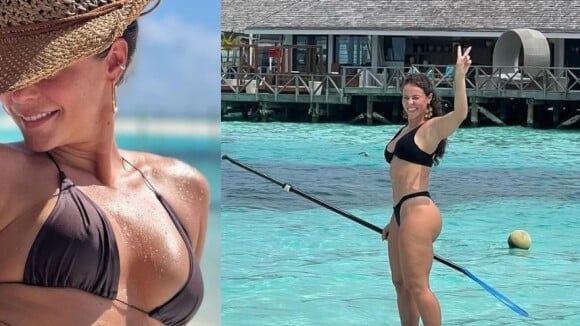 Paolla Oliveira nas Maldivas: atriz usa biquínis de cintura alta e essas fotos de viagem provam que críticas ao corpo são passado