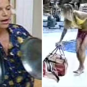 Tina do BBB 2 também já teve suas coisas jogadas na piscina. A ex-sister causou muito na casa e teve até bateção de panela