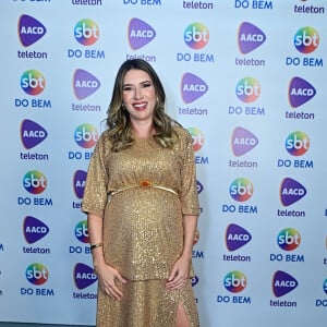 Rebeca Abravanel está de licença-maternidade após dar à luz Benjamin, seu primeiro filho com o marido, Alexandre Pato