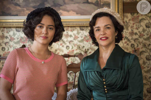 Isabel (Giullia Buscacio) e Zulmira (Luciana Braga), as atrizes trabalharam juntas no remake de Eramo Seis